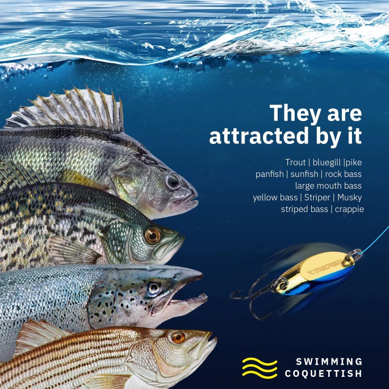 THKFISH Fishing Lures - Trout & Pike Bass Lures, 5pcs Color B 3/8oz - Image 4